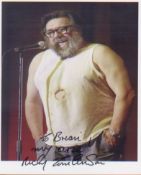 Royle Family. Ricky Tomlinson. Dedicated 10”x8” picture in character as ‘Jim Royle’ performing