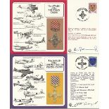 Three RAF collections DM Medals small covers 13 all signed including Falklands Wars medal winners,