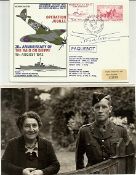 Pat Porteous VC nice hand written signed letter replying with a signed Dieppe Raid cover and