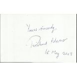 Richard Adams signed card Good condition