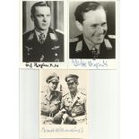 Luftwaffe Ace signed photo collection over 70 6 x 4 black and white photos signed by German