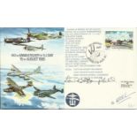 David Campbell WW2 top US Navy fighter ace signed 40th anniversary of VJ Day cover Good condition