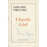 Anna Neagle signed Adelphi Theatre programme for Charlies Girl 1965 - Good condition