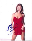 Alysso Milano 8x10 colour photo of Alyssa from Charmed, signed by her in NYC. Good condition