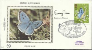 Dr Jeremy Thomas 1981 Benham small silk cover dedicated to British Butterflies. British Butterfly