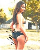 Chrissy Teigen 8x10 colour photo of Chrissy, model, signed by her in NYC. Good condition