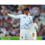 Cricket Colour 8x12 action photograph autographed by former England cricketer Graeme Swann. Good
