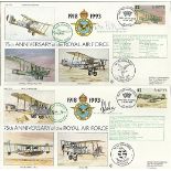 75th Ann RAF VIP signed collection. A complete set of 30 covers comm. 75th ann. RAF signed by VIPs
