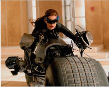 Anne Hathaway 10x8 colour photo of Anne from Dark Knight Rises, signed by her at Interstellar