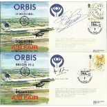 Signed cover collection an assortment of signed 15 FDCs and RAF flown comm covers includes Sir
