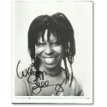 B/W 10”x 8” signed photo of Whoopi Goldberg (Guinan. Good Condition