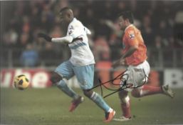 Andy Reid in Blackpool strip signed colour 12x8 photo. Good condition