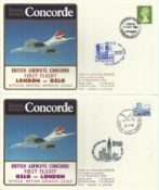 Concorde London-Oslo First Flight dated 23rd September 1984 and Oslo-London Return Flight dated 24th