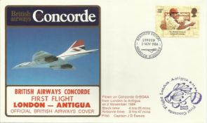 Concorde London-Antigua First Flight dated 2nd November 1984. Good condition