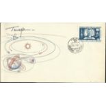 Yuri Gagarin Signed KNIGA Cover. A 6.5" x 3.75" cacheted philatelic cover, postmarked at Moscow on