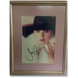 10”x 8” full colour signed photo of Jane Seymour, mounted and framed. Seymour played Bond girl