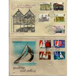 GB FDCs, shoe box of over 100 tidy FDCs from 1960s 1980s many with better postmarks up to £20 and