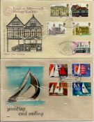 GB FDCs, shoe box of over 100 tidy FDCs from 1960s 1980s many with better postmarks up to £20 and