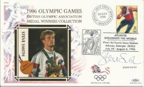Steve Smith, 1996 Olympic medal winner Benham cover Gold mens high jump. Good condition