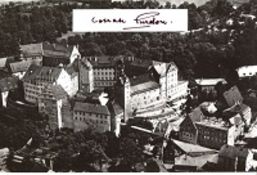 Colditz: 8x12 inch photo of Oflag Ivc, better known as Colditz Castle, signed by Major General