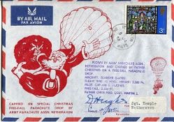 Father Christmas RAF: Commemorative envelope carried on a special Christmas free-fall parachute drop