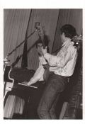 Roy Young playing on piano with the Beatles at the Star Club in Hamburg 1962 signed A3 black and