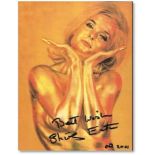 Full colour 8”x6” signed photo of Shirley Eaton, who appeared as Jill Masterson in “Goldfinger”,