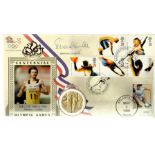 Signed Olympic Benham Coin FDC collection 20 1996 official Olympics FDCs each with full set of GB