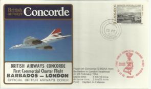 Concorde Barbados-London First Commercial Charter Flight dated 25th February 1984. Good condition