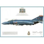 Phantom FGR2 signed Print. 50cm x 36cm mounted print Phantom FGR2 VX40Z 92 Squadron RAF Wildenrath
