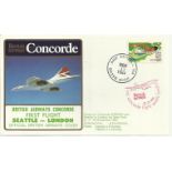 Concorde Seattle-London First Flight dated 17th November 1984. Good condition