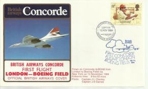 Concorde London-Boeing Field First Flight dated 15th November 1984. Good condition