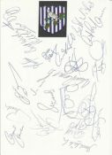 West Brom Albion (1996/7) A4 sheet signed by 20 including Darby, Peschisudo, Hunt etc. Good