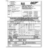 Call Sheets used during the production of “Casino Royale”, signed by Daniel Craig Good condition