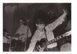 Roy Young with the Beatles at the Star Club in Hamburg 1962 signed A3 black and White photo of