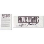 A4 biography of the movie, Pacific Heights, the highly successful thriller, signed by the