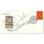 1982 Geneva United Nations First Day Cover, signed by Julie Newmar, who played Catwoman in the