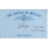 W R Evans 85 and 249 Sqns. Battle of Britain pilot. Good condition