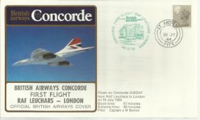 Concorde R.A.F Leuchars-London First Flight dated 16th July 1984. Good condition