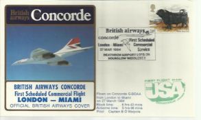 Concorde London- Miami First Scheduled Commercial Flight dated 27th March 1984. Good condition