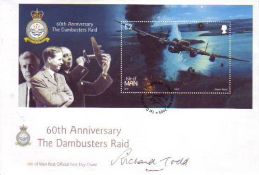 Dambusters FDC: 60th anniversary of the Dambusters Raid FDC signed by Richard Todd with full