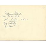 Air Marshalls signed vintage autograph Album Page. Includes Air Chief Marshal Sir Robert Mordaunt