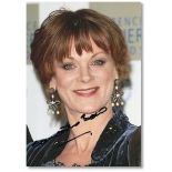 Full colour signed photo of Samantha Bond (Miss Moneypenny from “GoldenEye” until “Die Another