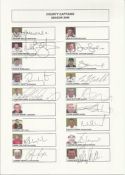 2006 County Captains sheet signed by 14 players (4 missing) Fleming etc. Good condition