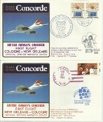 Concorde Cologne-New Orleans First Flight dated 20th December 1984 and New Orleans-Cologne return
