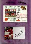 Arsenal Collection of 5 items signed including Pat Rice, Paul Merson, Stefan Schwarz and Stephen