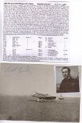 Signature on photograph of personal Spitfire of RCAF ace Squadron Leader Roderick I.A. Smith DFC*.