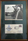 Dambusters presentation 50cm x 34 framed 1977, 90th ann Barnes Wallis cover flown by Vulcan and