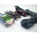 Batman Corgi Model Cars Seventeen assorted cars and two 1/16th scale Batman & Robin Motorbikes