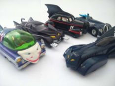 Batman Corgi Model Cars Seventeen assorted cars and two 1/16th scale Batman & Robin Motorbikes